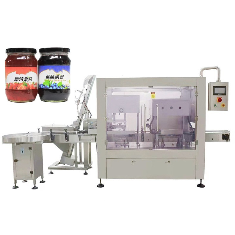 Linea automatica di macchine confezionatrici per imballaggio di riempimento di barattoli di vetro con marmellata di maionese liquida automatica 