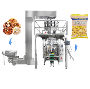 Macchina confezionatrice automatica completa per avvolgimento di pezzi di cioccolato con fiocchi di mais, popcorn, zucchero candito