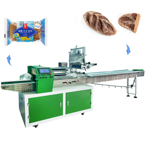 Busta di plastica automatica con cuscino orizzontale per biscotti, confezionatrice per prodotti da forno e dolciumi, confezionatrice per biscotti